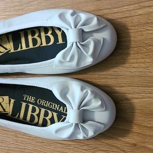 Sam and Libby White Bow Ballet Flats